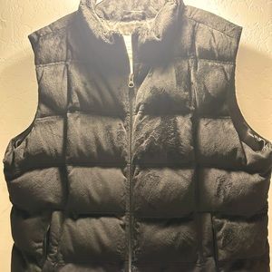 Eddie Bauer XXL Black Goose Down Zipper Vest
